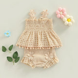 Baby Cissa Outfit – Beige Top and Shorts