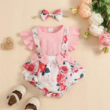 Lila Floral Set with Pink Bow