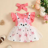 Animals Tulle Kids Dress