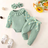 Baby Daisy Outfit – Green Bodysuit and Pants