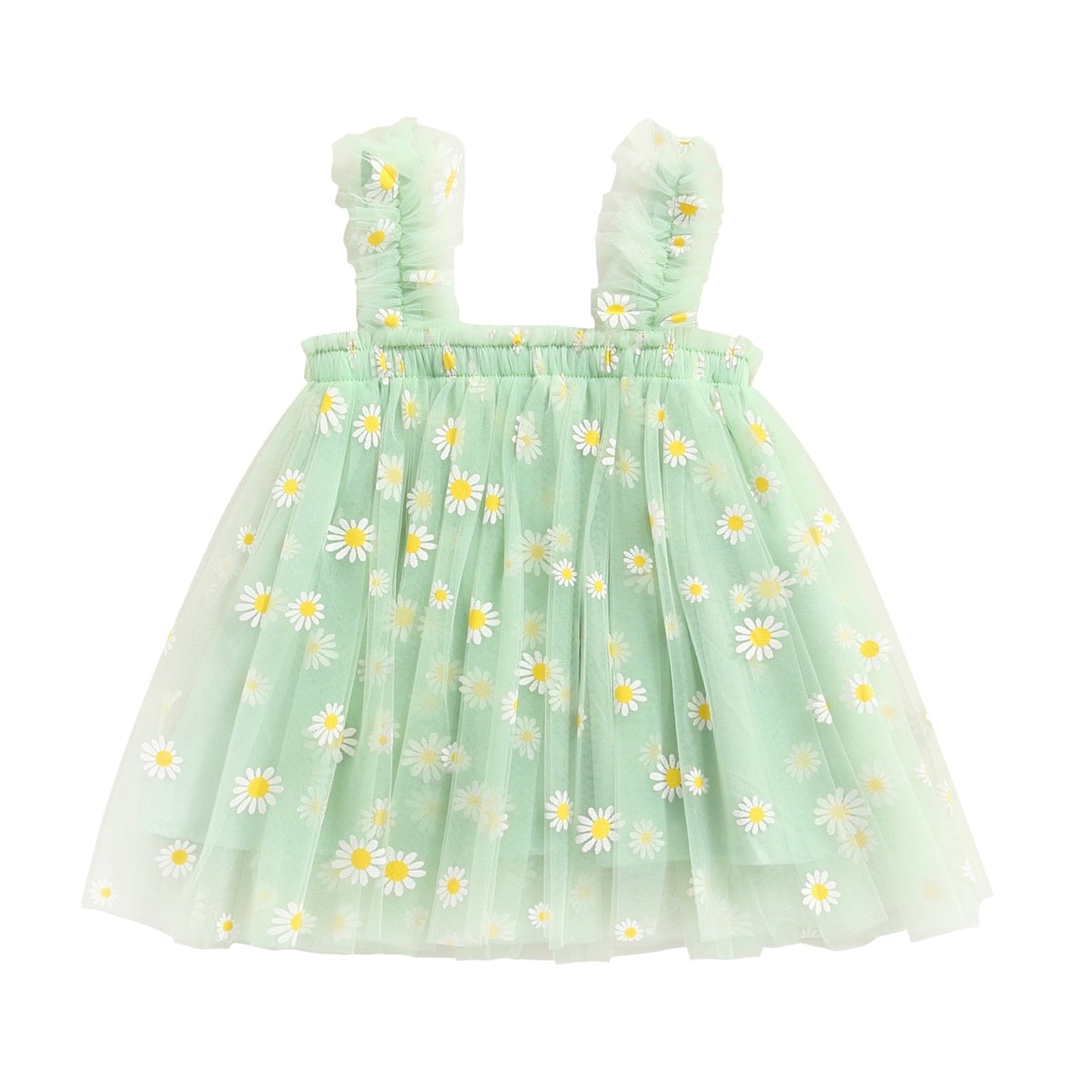 Printed Tulle Kids Dress