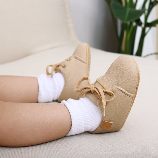 Leather Baby Shoes - Nude