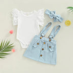 Conjuntinho Nina Body e Saia Azul - Minu Kids