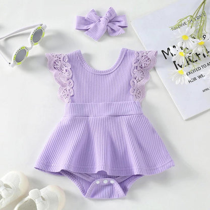 Vestidinho Sisi com Rendas Roxo - Minu Kids