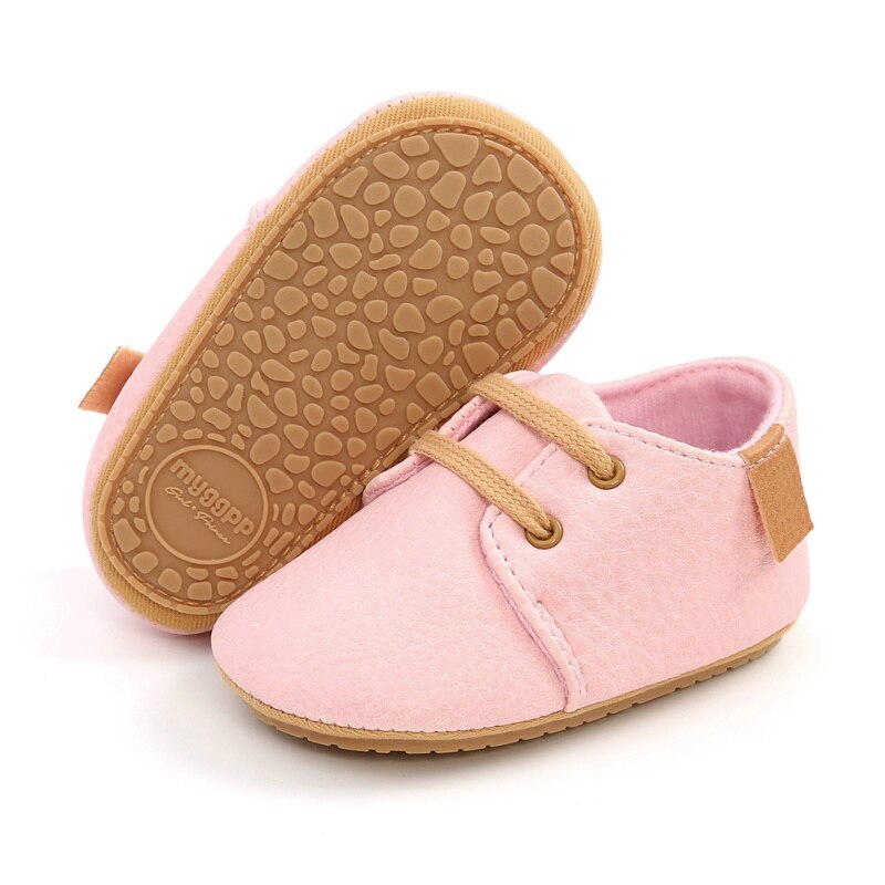 Leather Baby Shoes - Nude