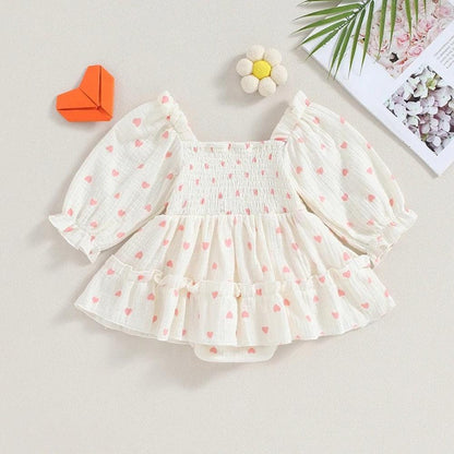 Vestidinho Corações Princesinha Branco - Minu Kids