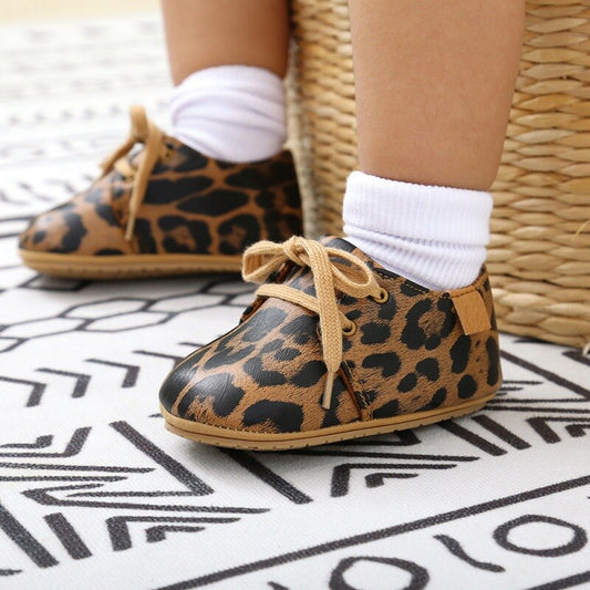 Leather Baby Shoes - Animal Print
