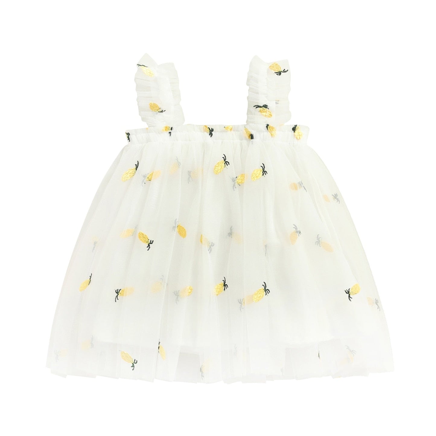 Printed Tulle Kids Dress