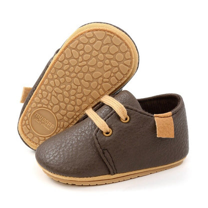 Leather Baby Shoes - Nude