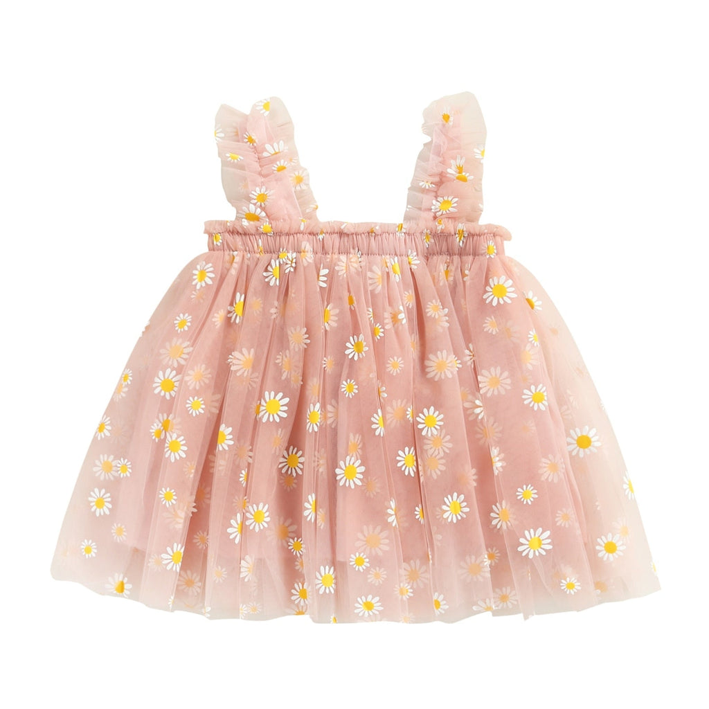 Printed Tulle Kids Dress