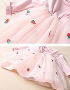 Strawberry Girls’ Dress & Denim Jacket Set