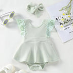 Vestidinho Sisi com Rendas Verde - Minu Kids