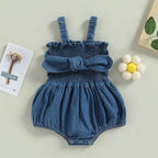 Romperzinho Pandinha Jeans Azul - Minu Kids
