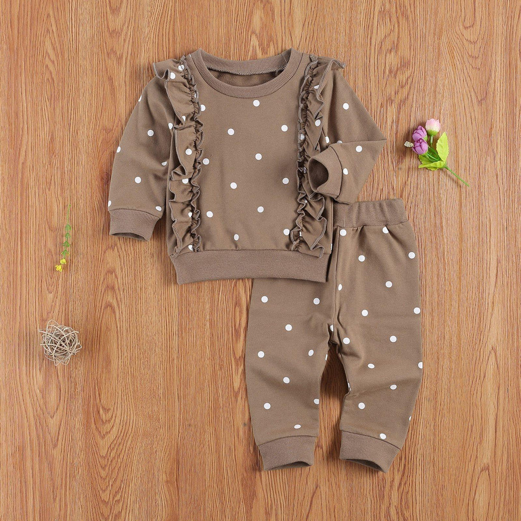 Polka Dot Sweatshirt Set