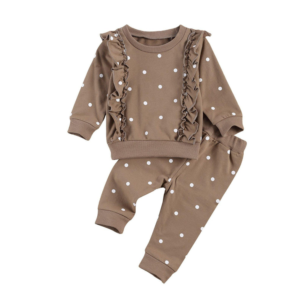 Polka Dot Sweatshirt Set