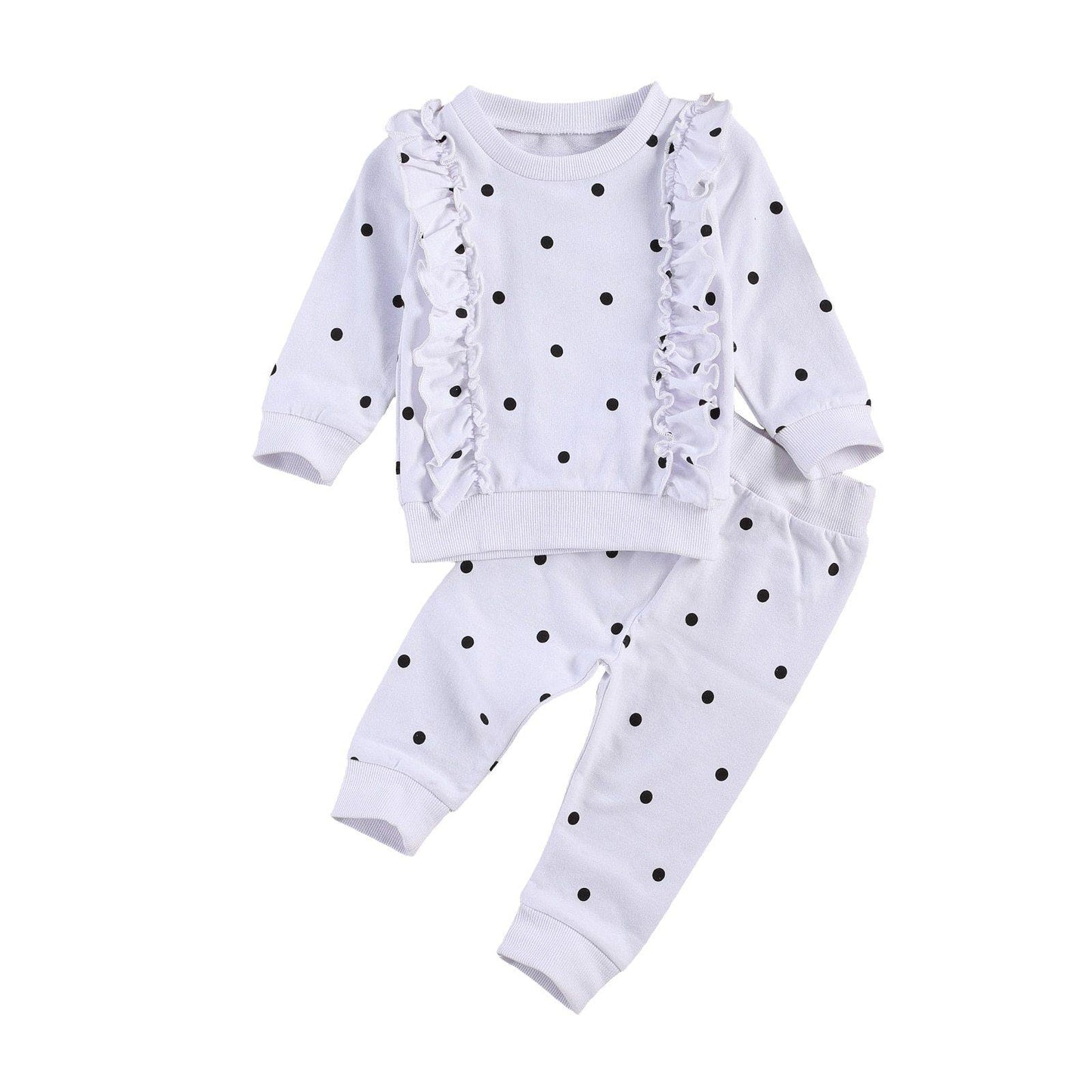 Polka Dot Sweatshirt Set