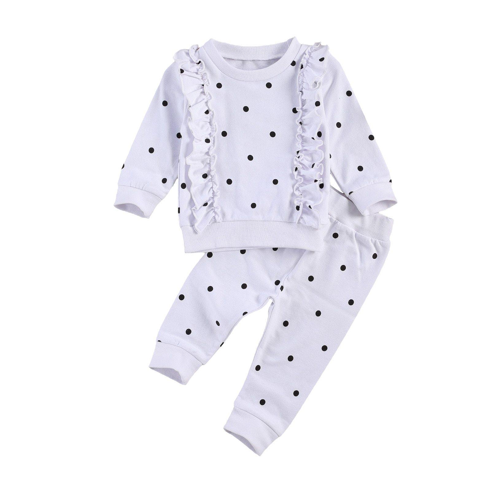 Polka Dot Sweatshirt Set