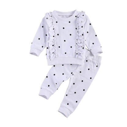 Polka Dot Sweatshirt Set