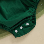 Infant Baby Girl Christmas Outfit Star Flower Green Tutu Christmas Dress Romper Newborn Christmas Clothes Dress