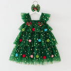 Robe Tutu de noël pour bébé fille, jupe gâteau à manches volantes, vêtements pour tout-petits de 1 à 6 ans, robe de princesse décontractée, carnaval, bal d'halloween