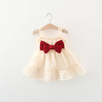 Baby Dress Christmas New Summer Strap Big Butterfly Mesh Dress Suitable for 0-3 Year Old Babies