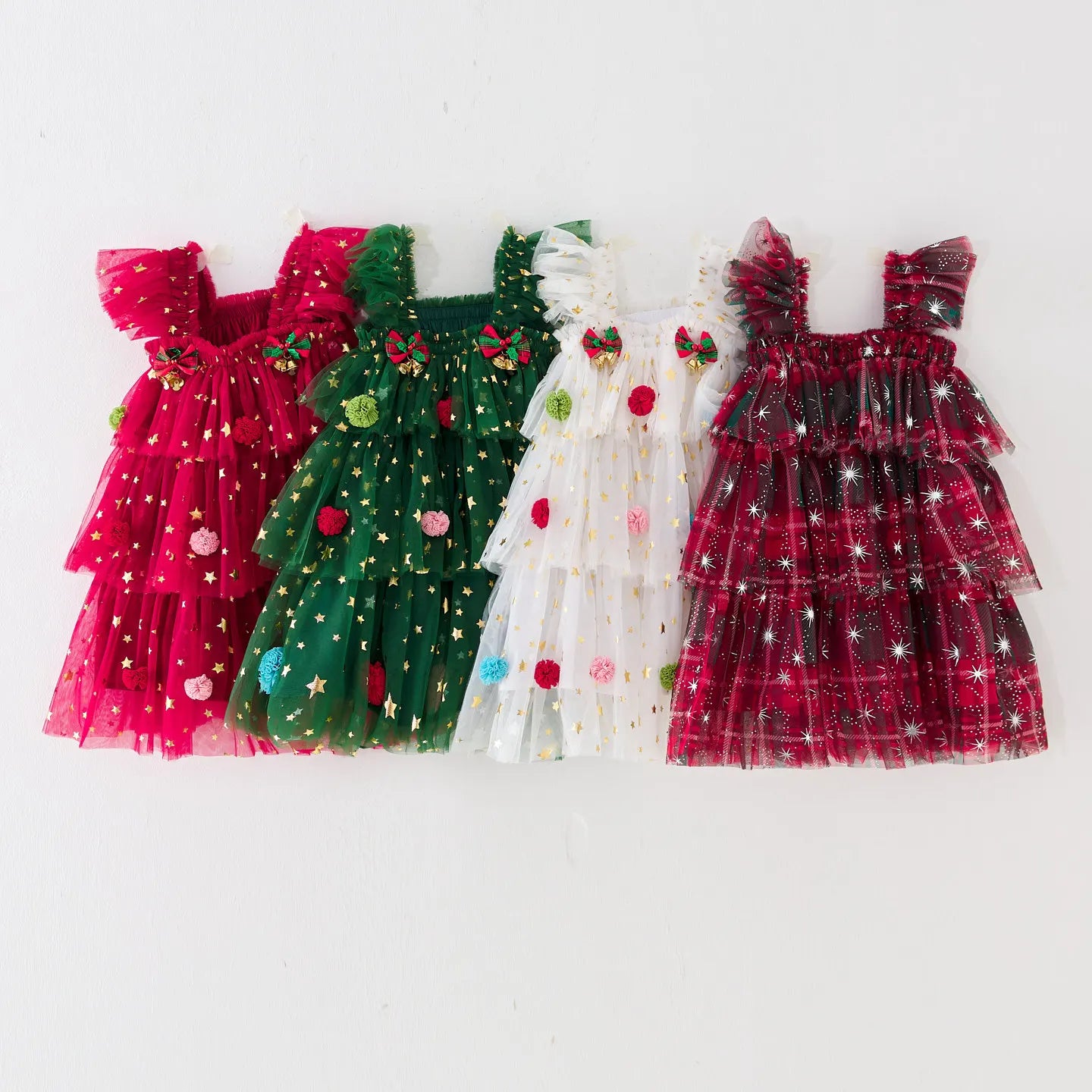 Robe Tutu de noël pour bébé fille, jupe gâteau à manches volantes, vêtements pour tout-petits de 1 à 6 ans, robe de princesse décontractée, carnaval, bal d'halloween