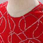 Girls Christmas Dresses baby Santa Claus red gown Bow Cute Baby Party Birthday Kids Wedding Elegant Princess Dress for Girls