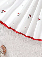 2025 Summer New Girls Infant Floral Print Dress Breathable Baby Princess Dress 0-3 Years Cool Short Sleeve Outfit