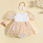 Vestidinho Pandinha Nina Florzinhas Branco - Minu Kids