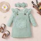 Conjunto Mila Body e Vestido Verde - Minu Kids