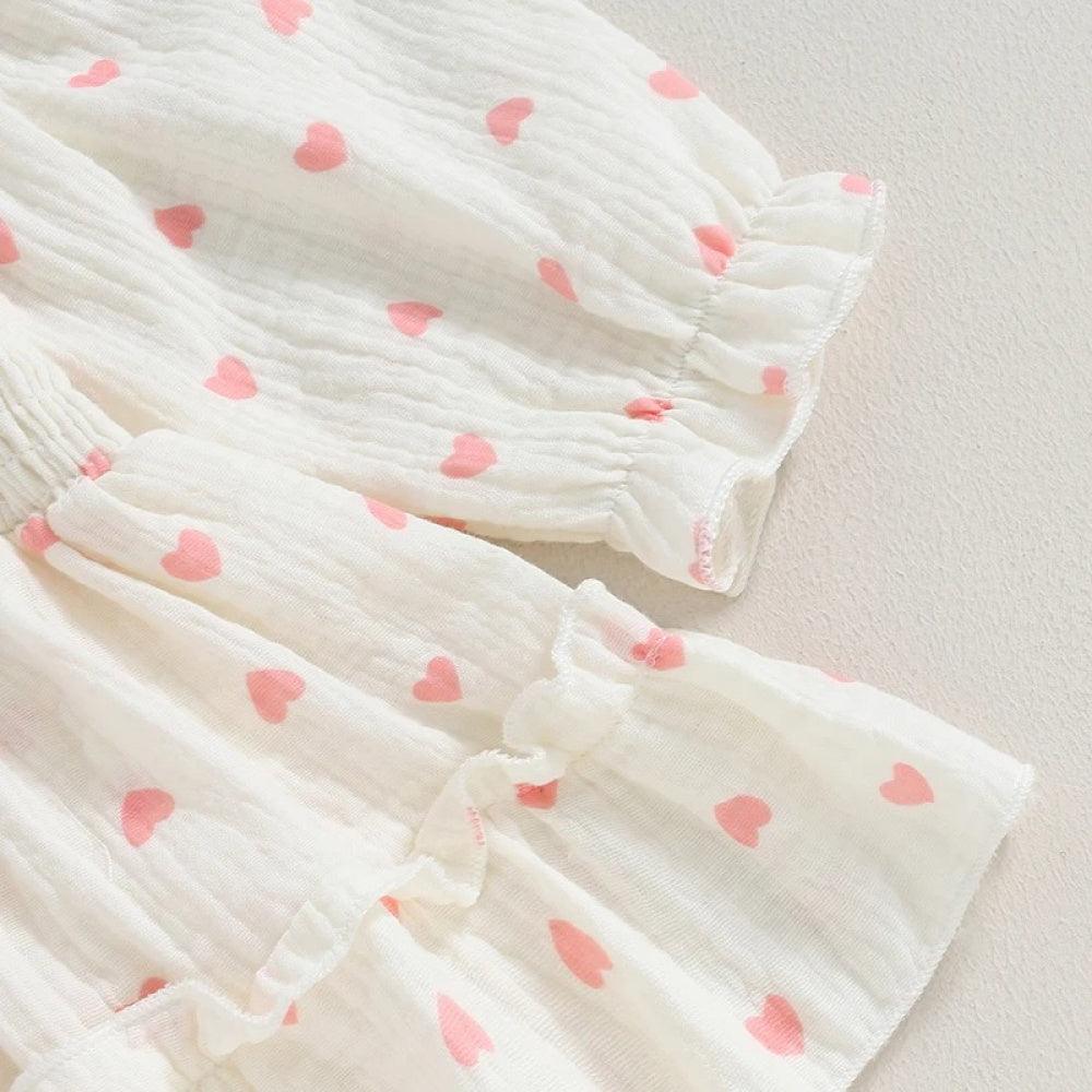 Vestidinho Corações Princesinha Branco - Minu Kids