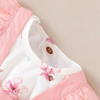 Conjunto Judi Flores Body e Saia Rosa - Minu Kids