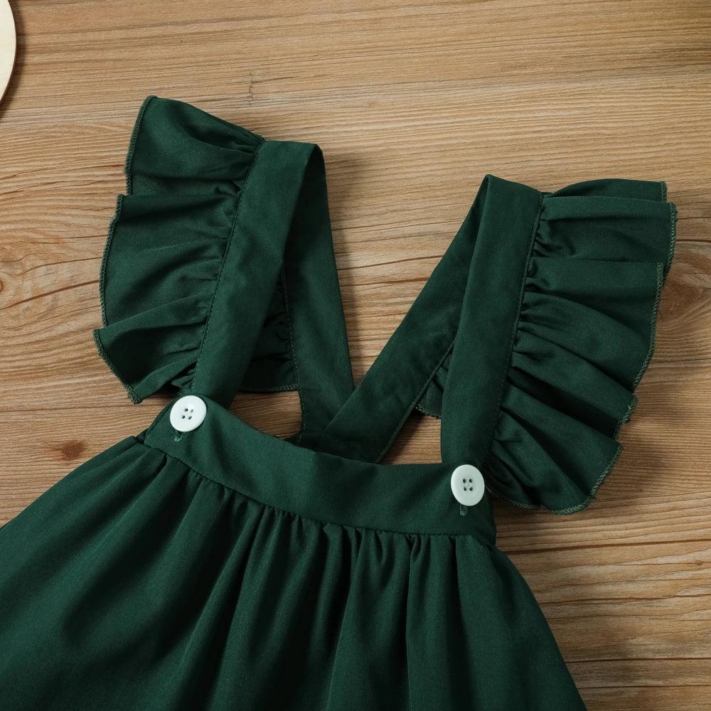 Conjunto Bela Floral Verde com Laço - Minu Kids