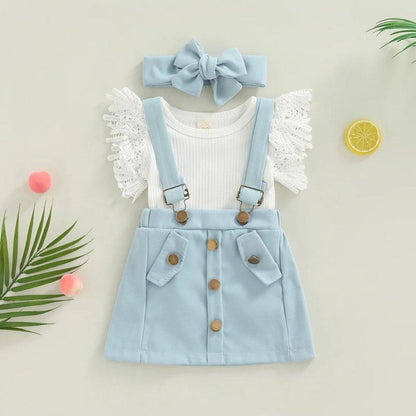 Conjuntinho Nina Body e Saia Azul - Minu Kids