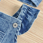 Romperzinho Jeans Arco-Íris - Minu Kids