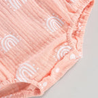 Romper Arco-Íris Lili com Laço Rosa - Minu Kids