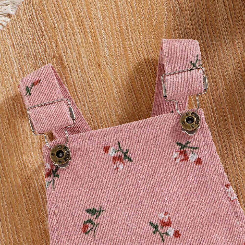 Conjuntinho Hana Blusa e Jardineira Rosa - Minu Kids