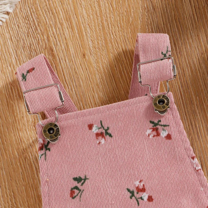 Conjuntinho Hana Blusa e Jardineira Rosa - Minu Kids