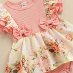 Vestidinho Lina com Laço Rosa - Minu Kids