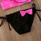 Biquíni Infantil Tropical Luminoso com um só ombro