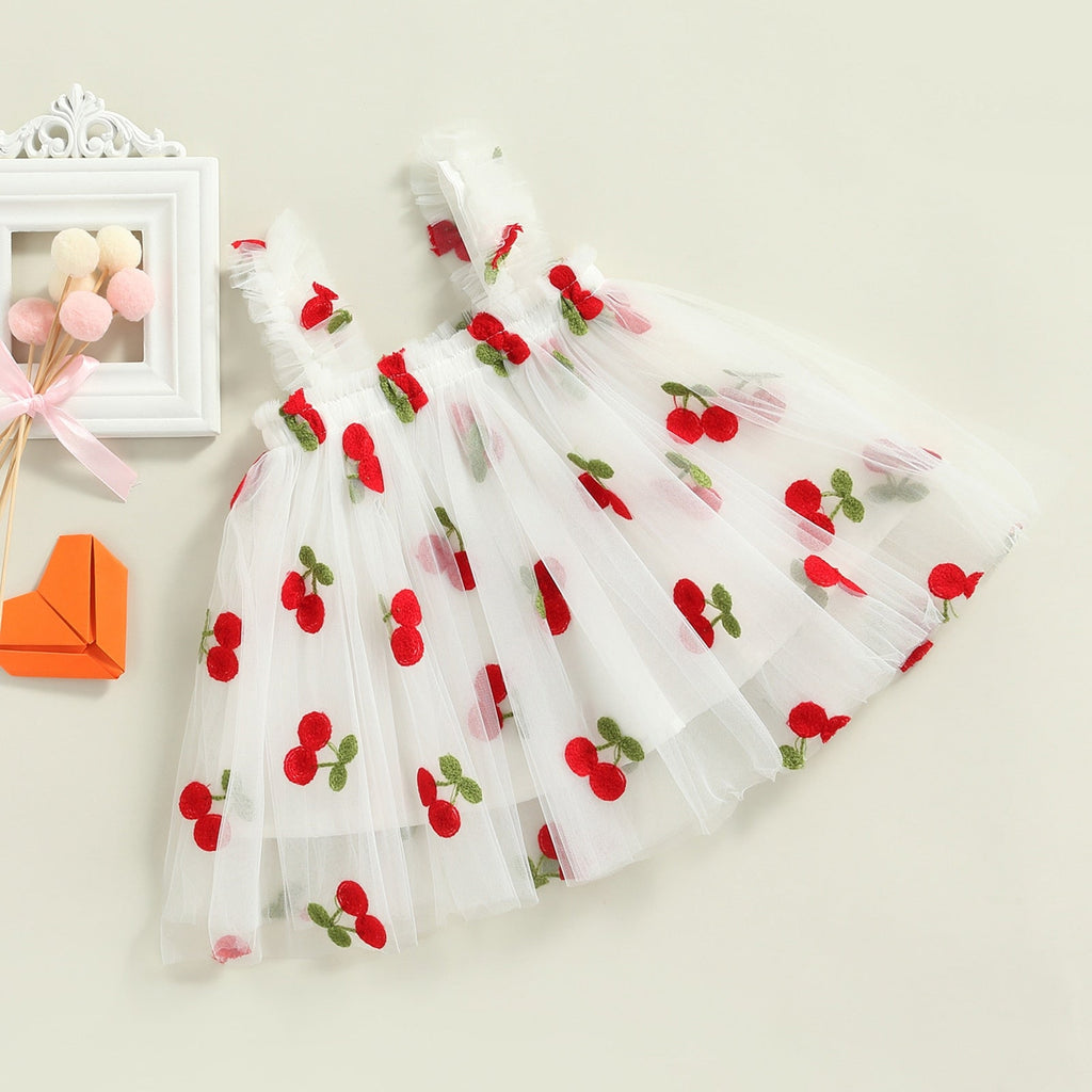 Printed Tulle Kids Dress