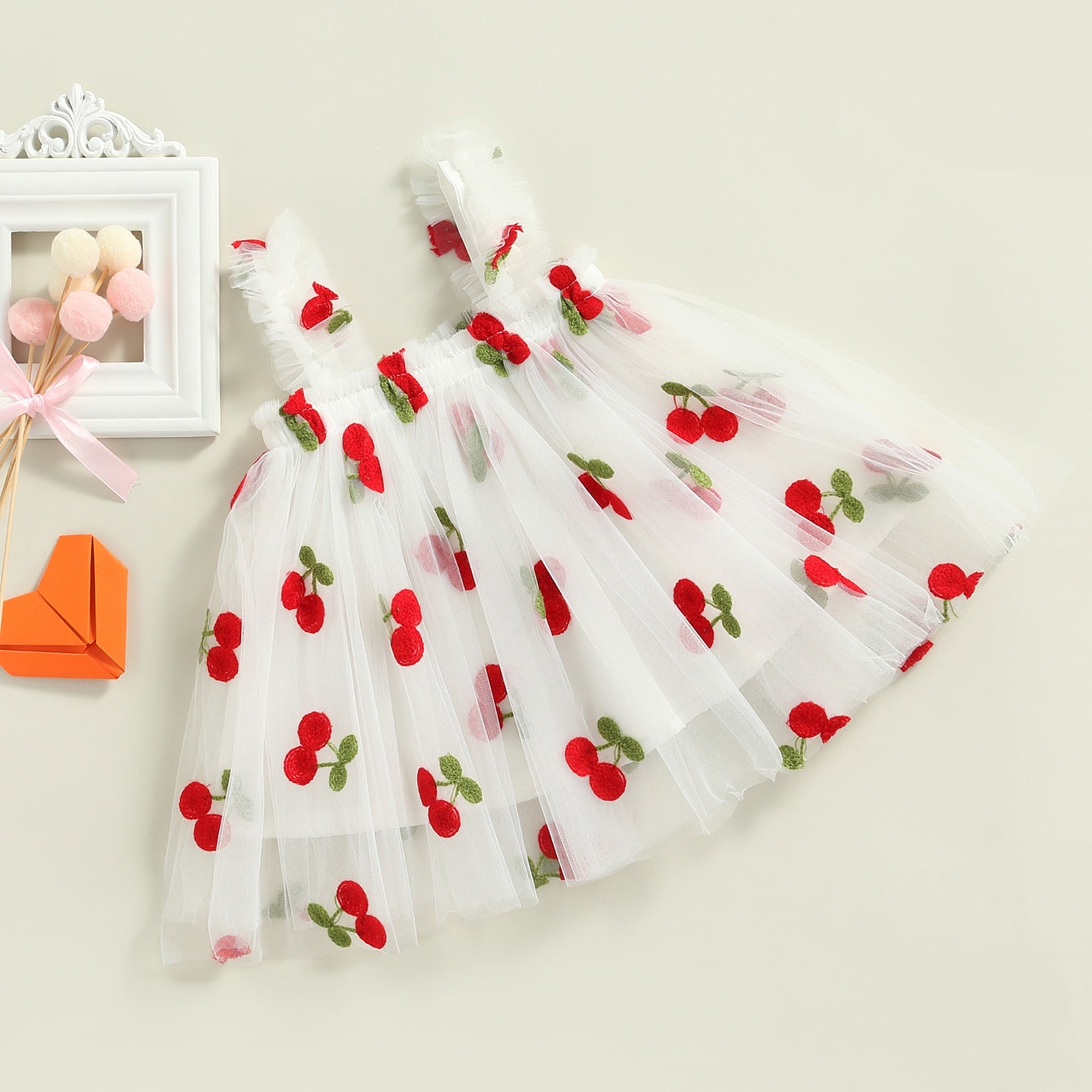 Printed Tulle Kids Dress