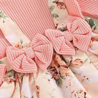 Romper Leyla Floral Manga Comprida Rosa - Minu Kids