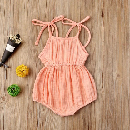 Romperzinho Lila Com Laço Rosa - Minu Kids