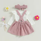 Conjuntinho Animals Body e Saia Rosa - Minu Kids