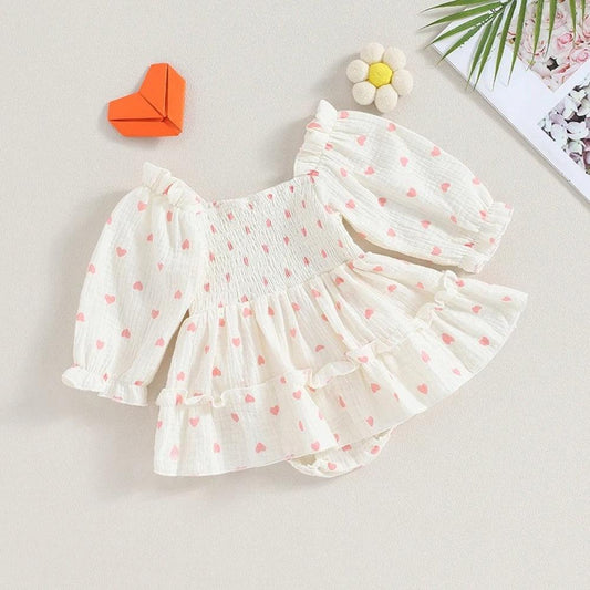 Vestidinho Corações Princesinha Branco - Minu Kids