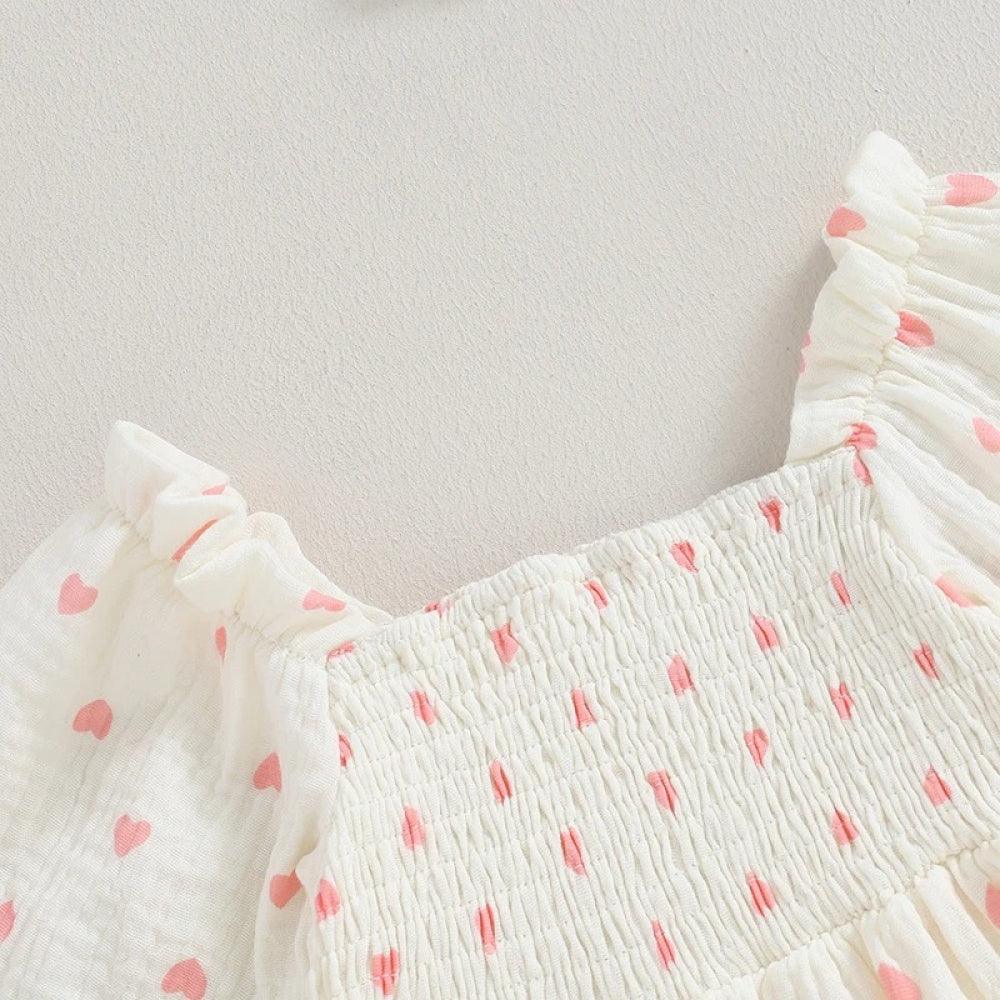 Vestidinho Corações Princesinha Branco - Minu Kids