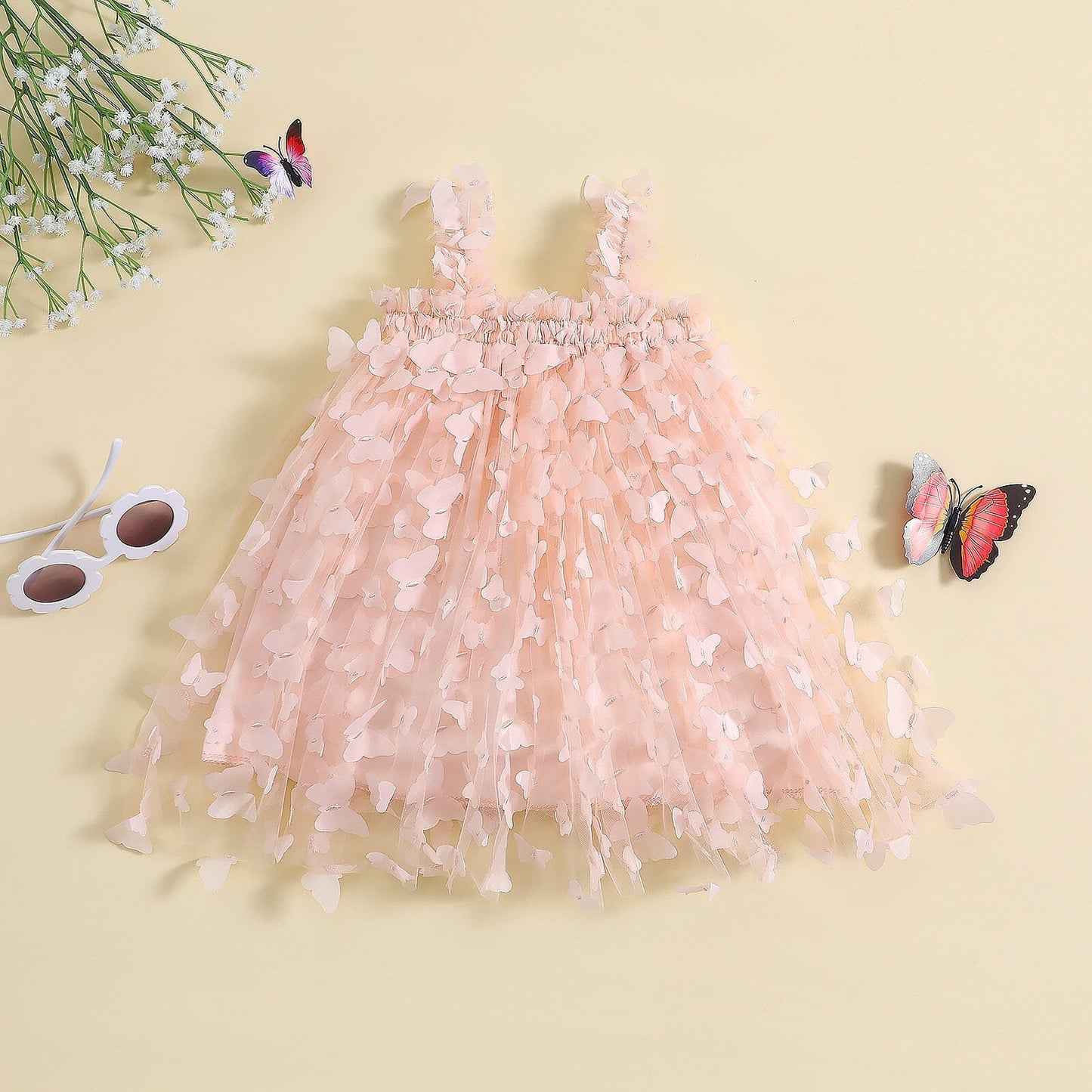 Little Butterflies Tulle Kids Dress