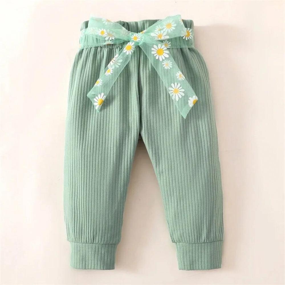 Conjunto Margaridas Body e Calça Verde - Minu Kids