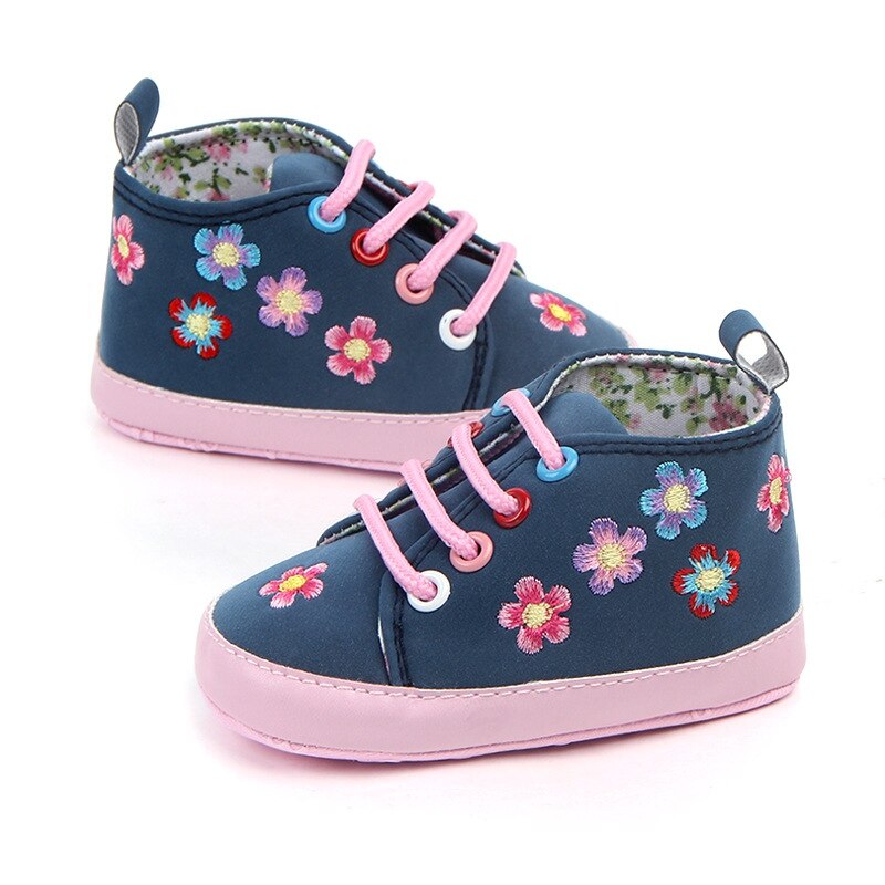 Baby Denim Floral Sneakers